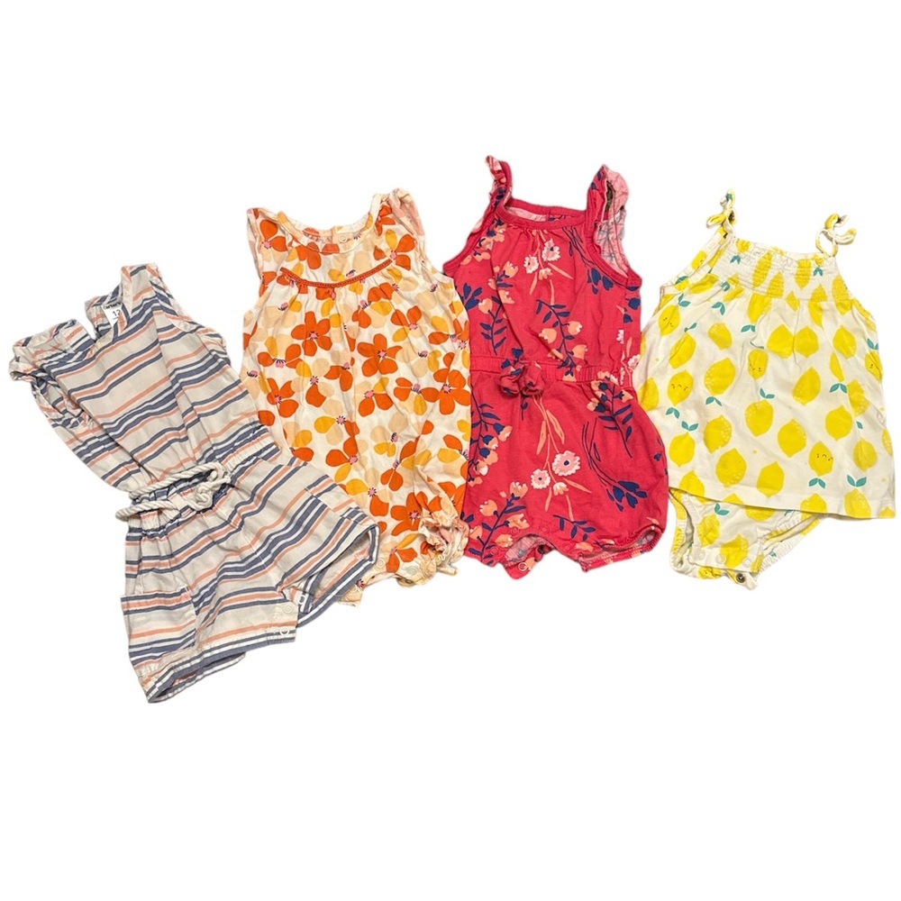 Baby girl 12 months rompers bundle